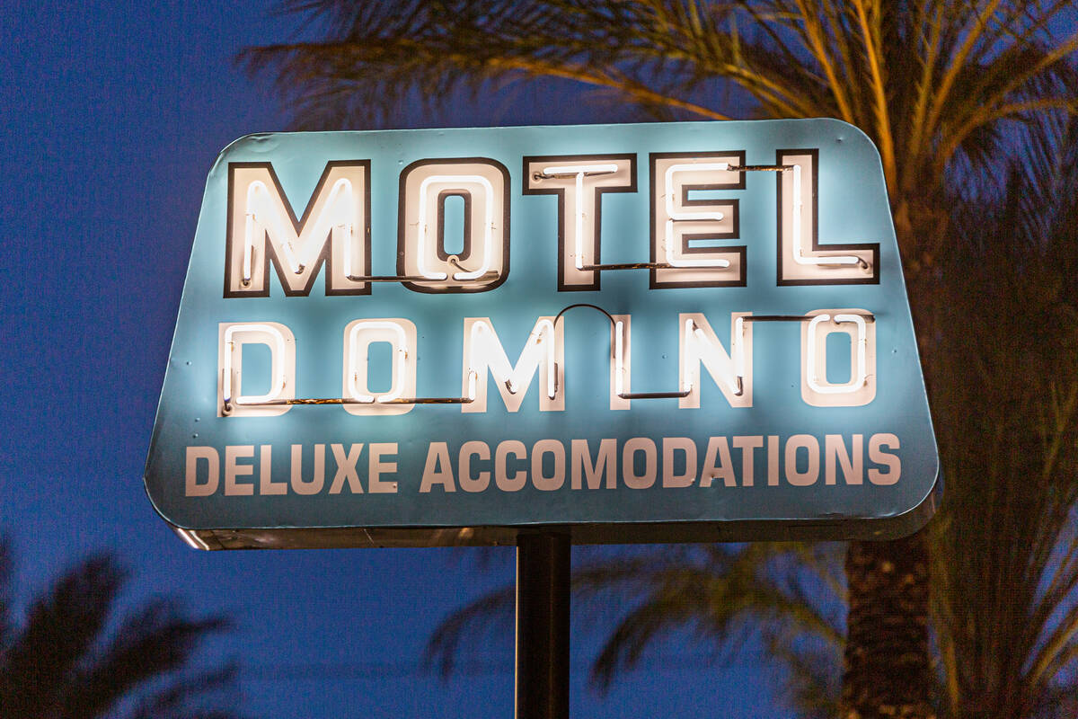 The Domino Motel sign was installed in the 1960s. (City of Las Vegas)