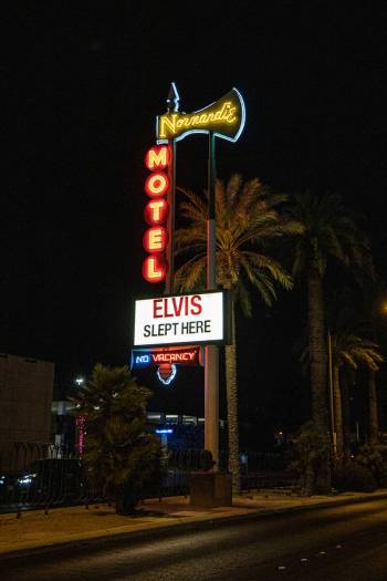 The Normandie Motel sign, also known as downtown's "ELVIS SLEPT HERE" sign, was designed by Bet ...