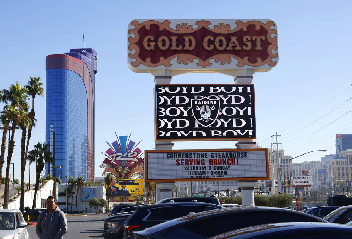 Gold Coast hotel-casino is seen on Friday, Nov. 1, 2024, in Las Vegas. (Bizuayehu Tesfaye/Las V ...