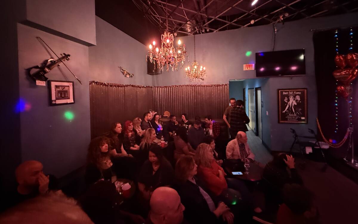 The crowd is shown during the final night of Don't Tell Mama at Neonopolis on Saturday, Feb. 14 ...