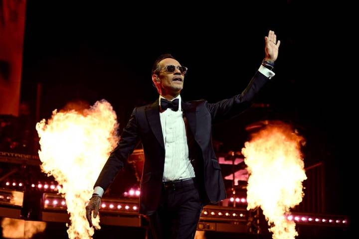 Marc Anthony is shown in the "Vegas My Way" debut at BleauLive Theater at Fontainebleau on Frid ...