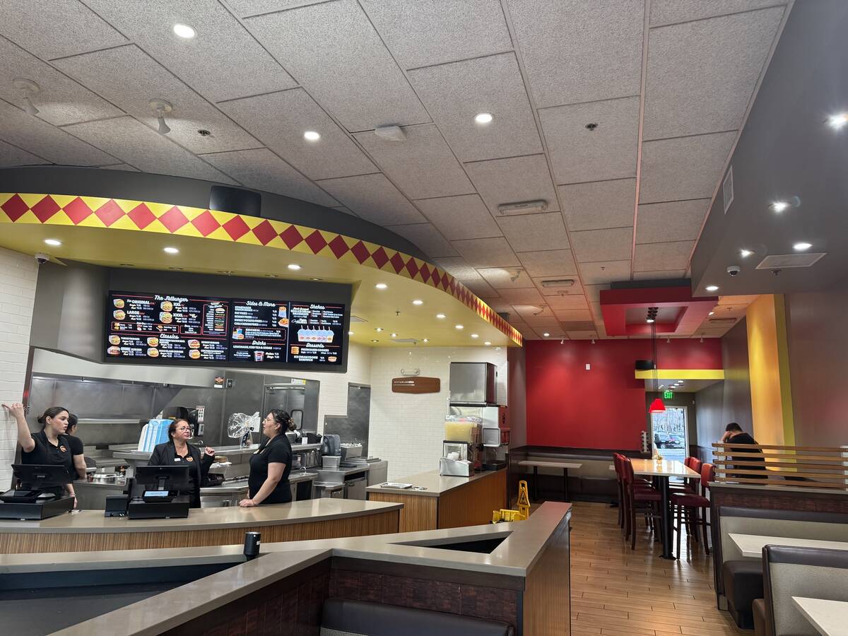 A look at the new Fatburger at 365 Hughes Center Drive, Suite 110, in Las Vegas. (Bobbi Feinstein)