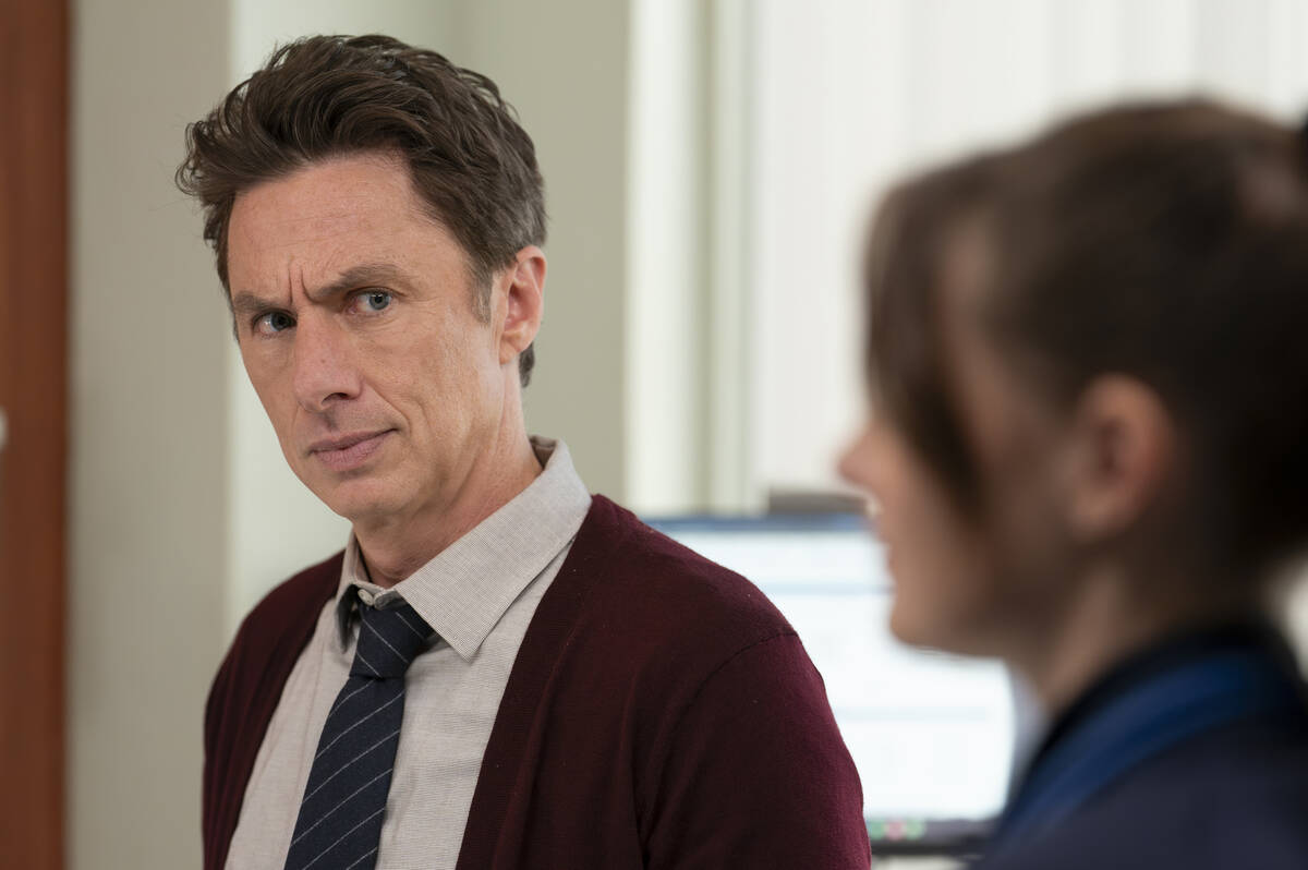 Zach Braff in the rebooted medical comedy "Scrubs." (Disney/Darko Sikman)