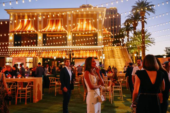 Guests socialize and dine during Revelry’s The Feast on Saturday, Sept. 20, 2025, at the Wynn ...