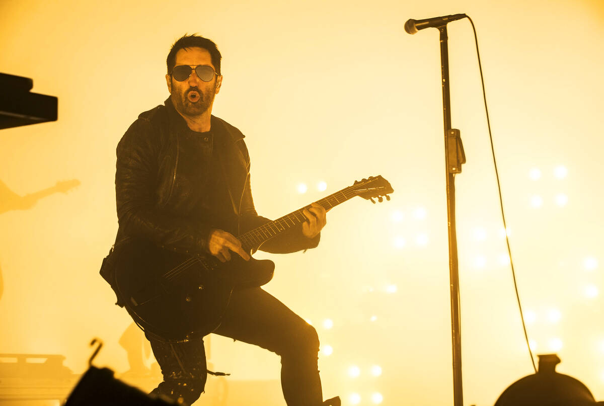 Trent Reznor performs with Nine Inch Nails at The Joint on Friday, October 20, 2017, at The Har ...
