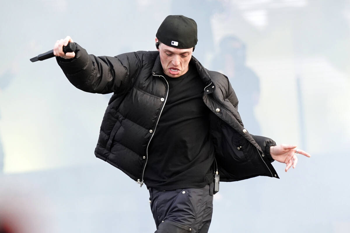 Peso Pluma performs at 2025 Suenos Music Festival on Saturday, May 24, 2025, at Grant Park in C ...