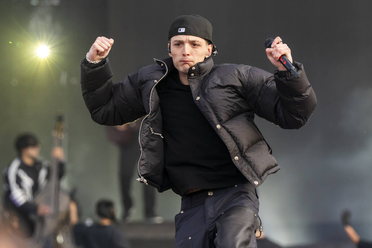 Peso Pluma performs at 2025 Suenos Music Festival on Saturday, May 24, 2025, at Grant Park in C ...