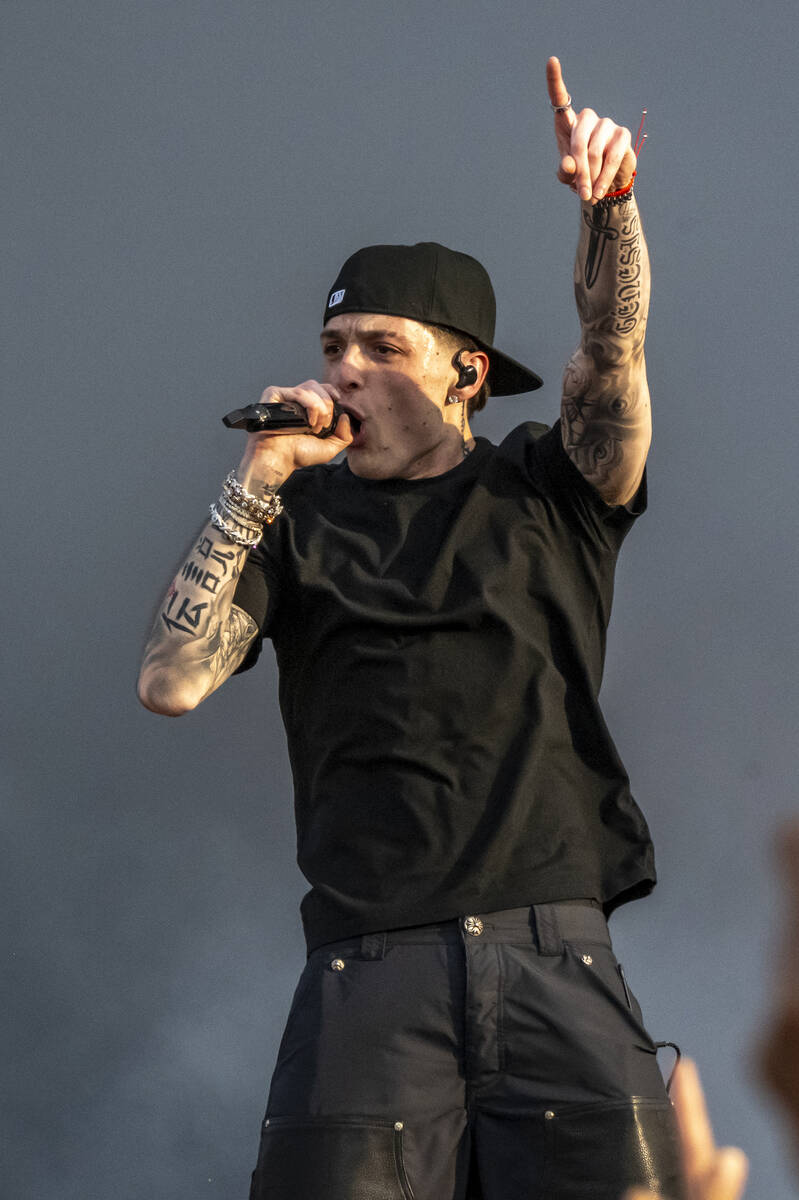 Peso Pluma performs at 2025 Suenos Music Festival on Saturday, May 24, 2025, at Grant Park in C ...
