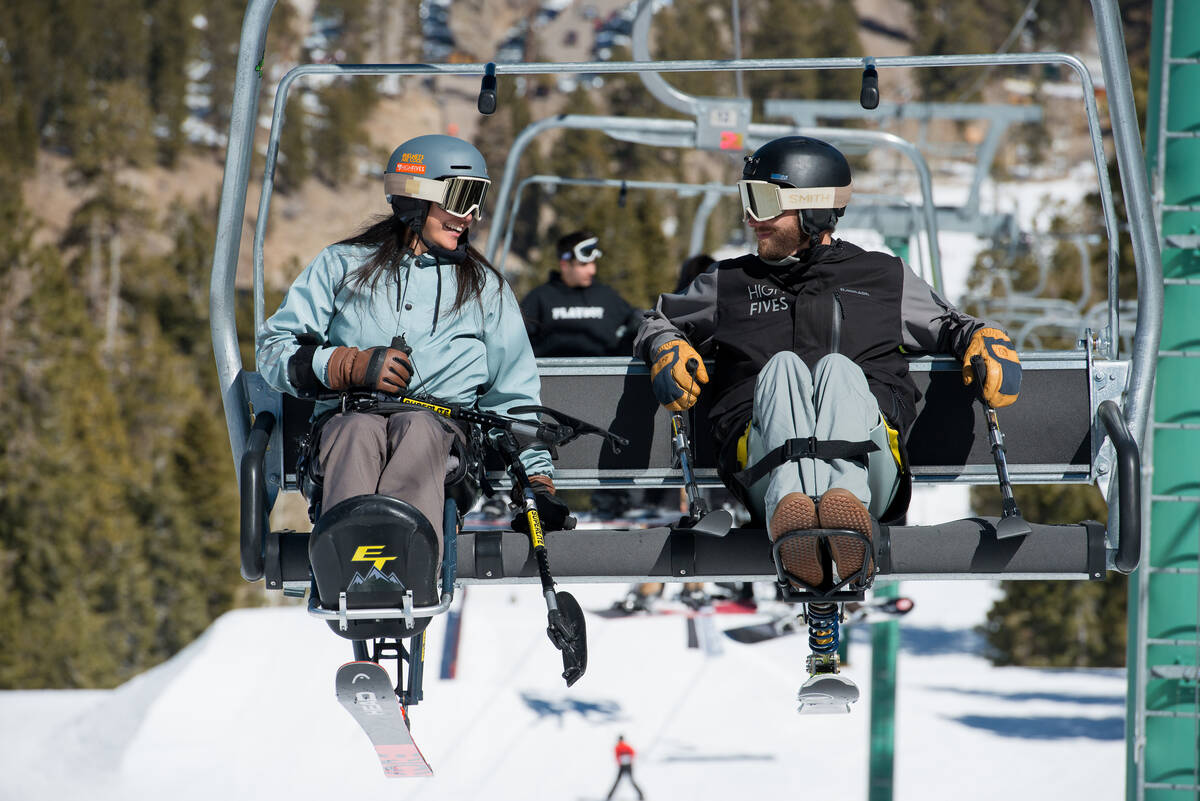 Shelby Estocado (left) at Lee Canyon's Feel Good Fridays in 2025. (Lee Canyon)