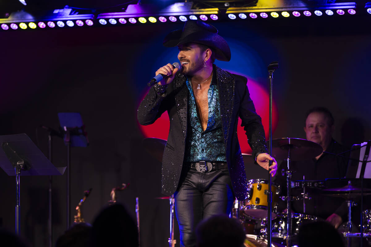 Chase Brown performs during Review-Journal columnist John Katsilometes’ St. Baldrick ...
