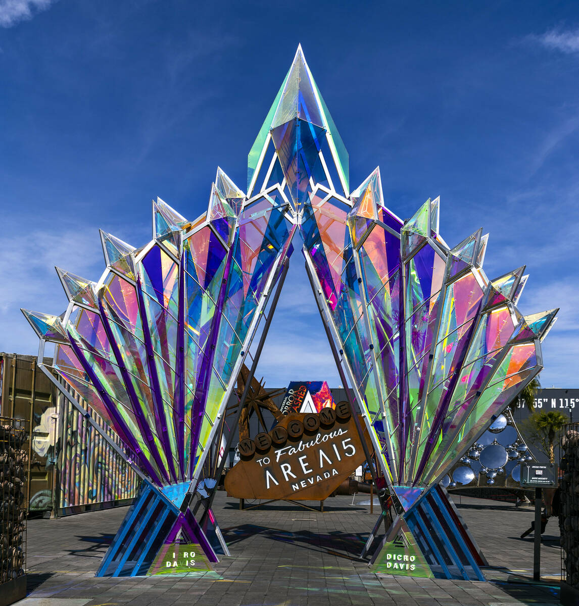 Dream Portal by artist Davis McCarty is on display in the Art Island during an art walk at Area ...