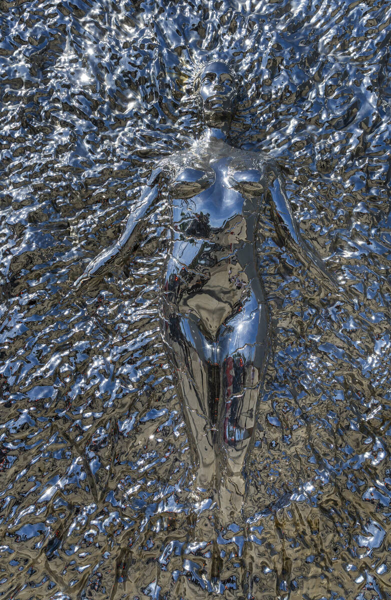 Emergence by artist Michael Benisty is on display near the Liftoff and Zone 1 entrance during a ...