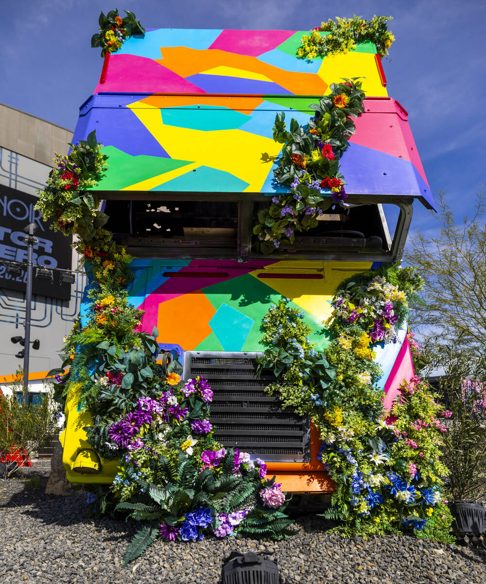 Sentinel One by Cree8 Studios on display in Zone 2 during an art walk at Area15 on Thursday, Fe ...