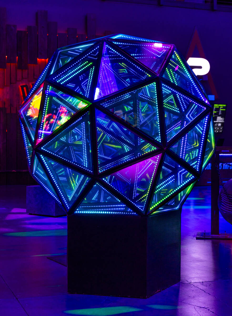 The Infinity Temple 4.0 by Rhoades Glass is on display across from Meow Wolf inside Zone 1 duri ...