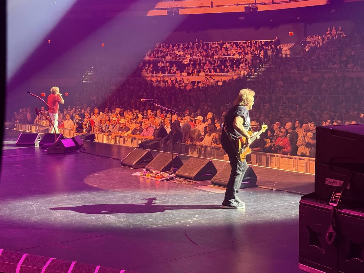 Sammy Hagar and Michael Anthony are shown on opening night of the "Best of All Worlds" residenc ...