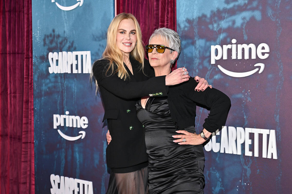 Nicole Kidman, left, and Jamie Lee Curtis attend the premiere of Prime Video's "Scarp ...