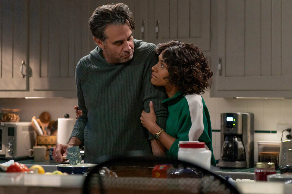 This image released by Prime shows Bobby Cannavale, left, and Ariana DeBose in a scene from &qu ...