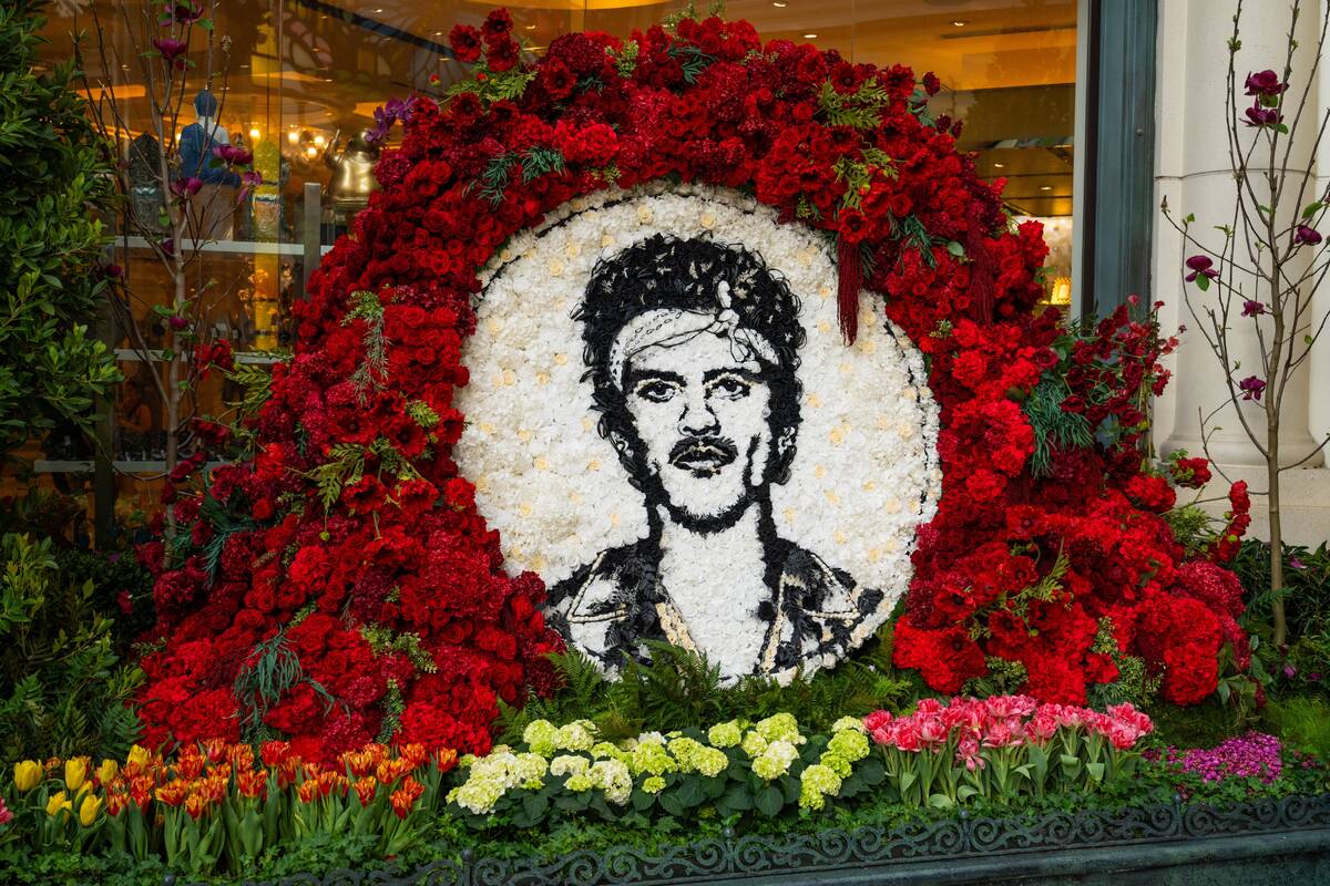 The spring display at Bellagio’s Conservatory & Botanical Gardens includes a floral portrait ...