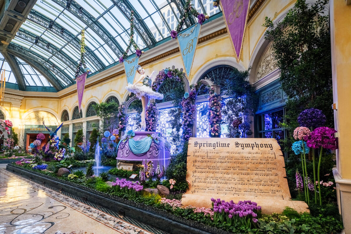 "Springtime Symphony" is on display at Bellagio’s Conservatory & Botanical Gardens through Ju ...