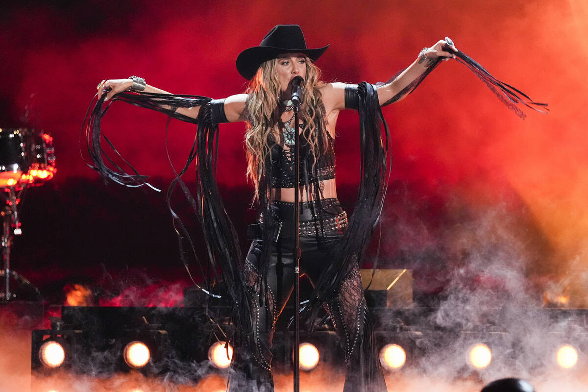 Lainey Wilson performs "Whirlwind" during the 60th annual Academy of Country Music Aw ...