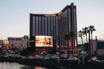 Treasure Island casino-hotel, seen here on Friday, Feb. 16, 2024, is launching a bar with patri ...