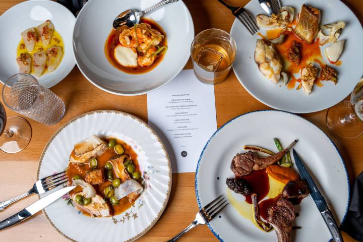 A table of dishes at Lilli. (Kelli Nyguen)