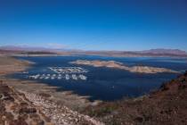 The view facing north west towards Lake Mead from the Lakeview Scenic Overlook Friday, Feb. 20, ...