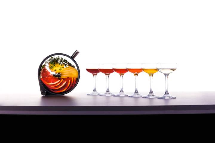 A Porthole cocktail from The Aviary, the bar from celebrated chef Grant Achatz of Alinea. The b ...