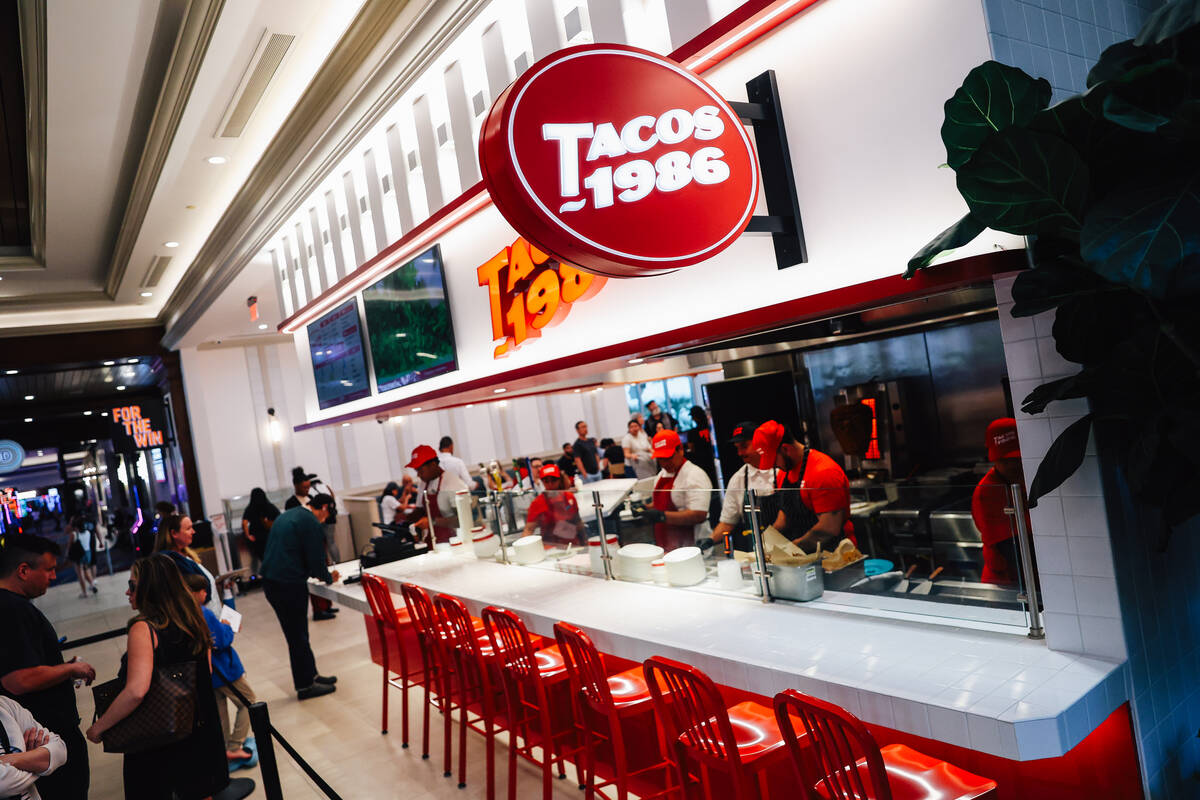 Tacos 1986 at The Neighborhood Food Hall in the Resort at Summerlin Friday, March 27, 2026, in ...