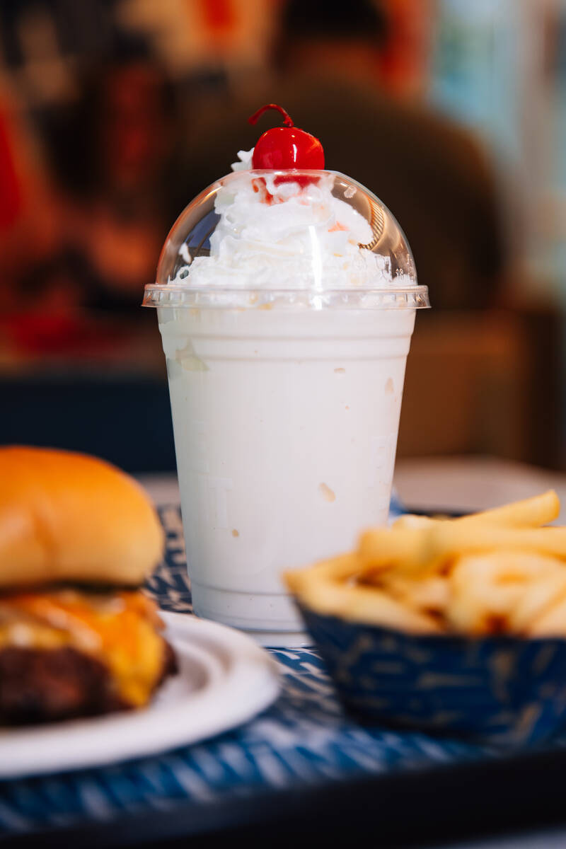 A vanilla milkshake from For the Win at The Neighborhood Food Hall in the Resort at Summerlin F ...