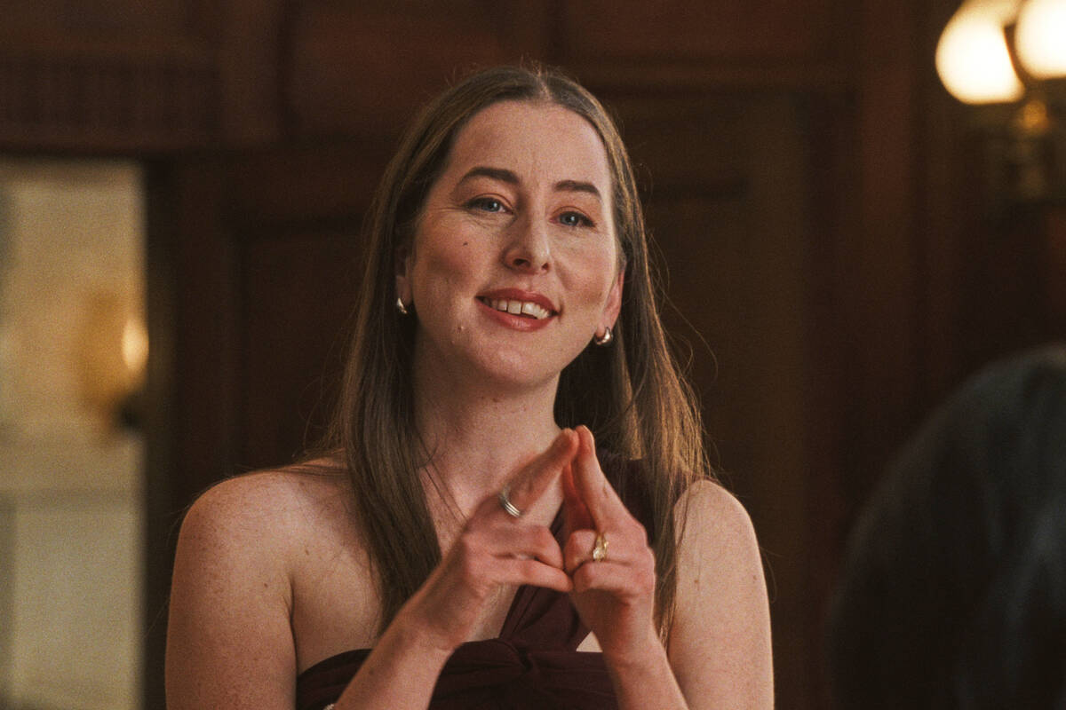 This image released by A24 shows Alana Haim in a scene from "The Drama." (A24 via AP)