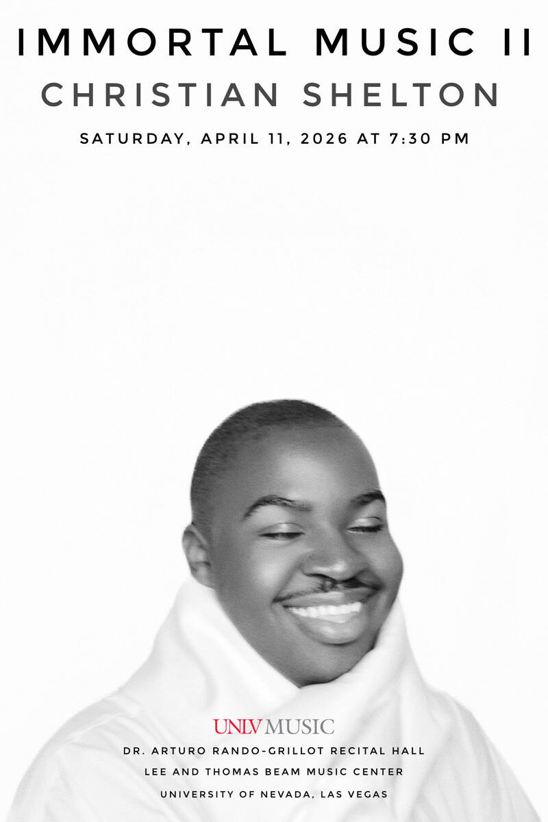 Christian Shelton performs "Immortal Music II" on Saturday, April 11. (Christian Shelton)