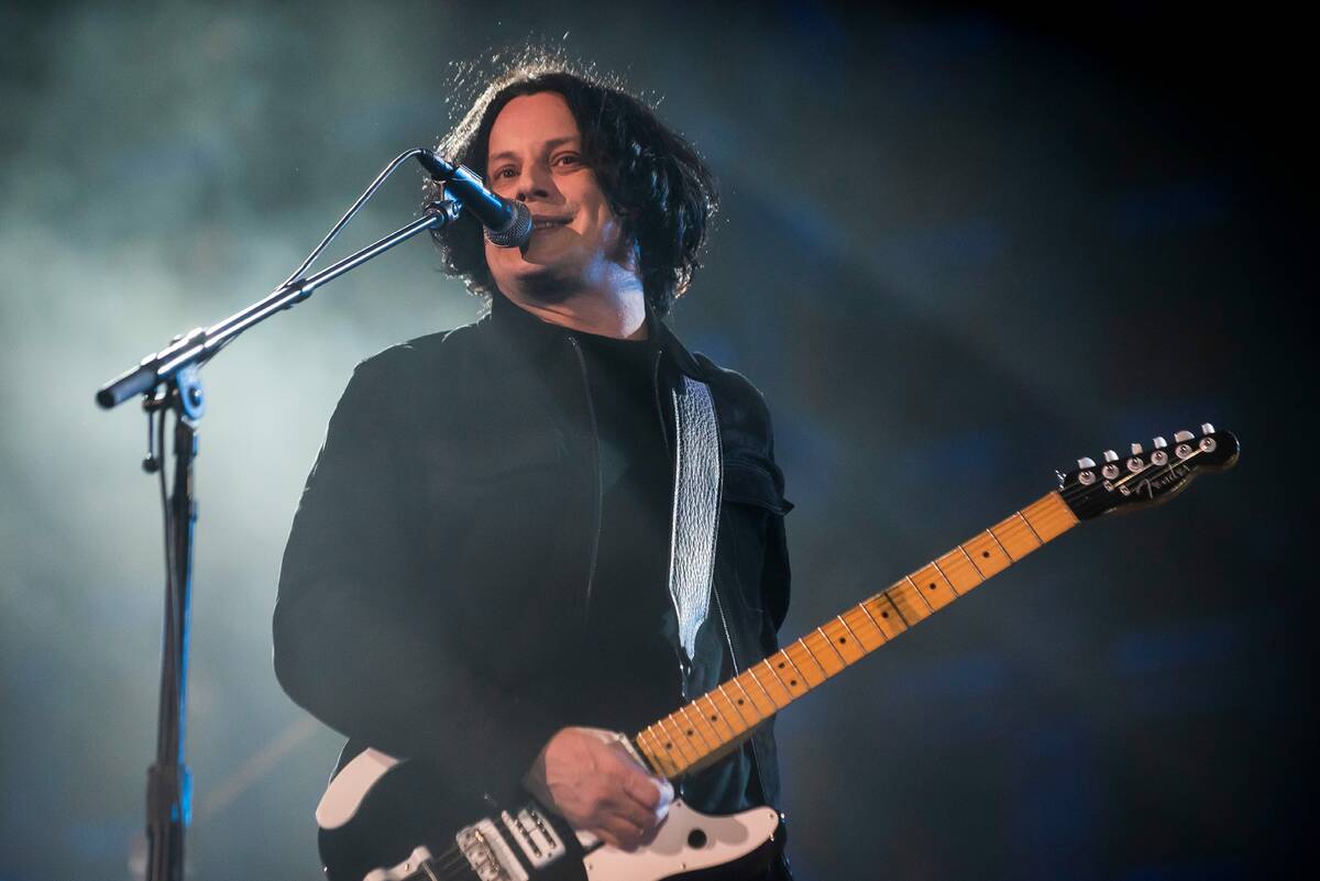 Jack White performs during "Live from Detroit: The Concert at Michigan Central" on Th ...