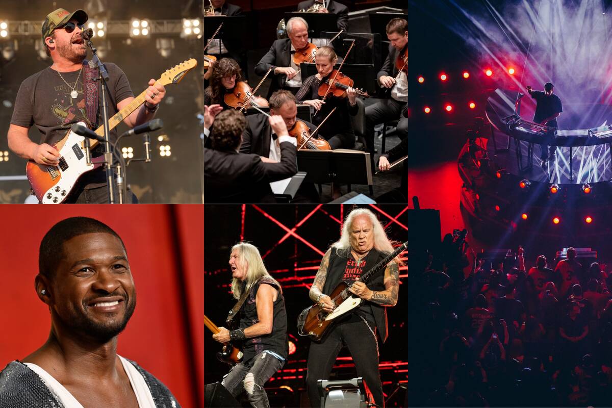 Clockwise from top left: Lee Brice (AP), The Las Vegas Philharmonic (LV Phil), Illenium (Rich F ...