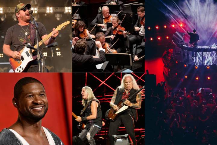 Clockwise from top left: Lee Brice (AP), The Las Vegas Philharmonic (LV Phil), Illenium (Rich F ...