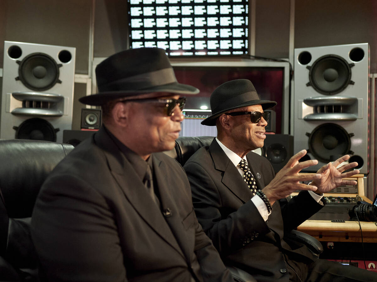 Jimmy Jam, right, and Terry Lewis pose for a portrait in New York on Monday, July 26, 2021. The ...