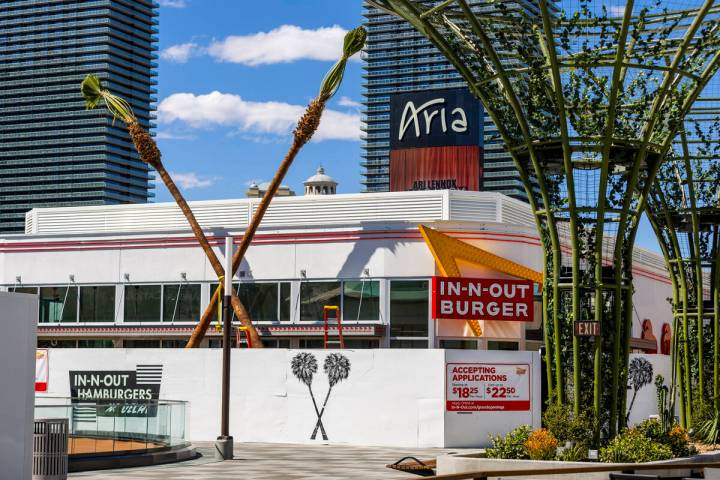 Construction continues on a new In-N-Out Burger which is being built at BLVD Las Vegas on Tuesd ...