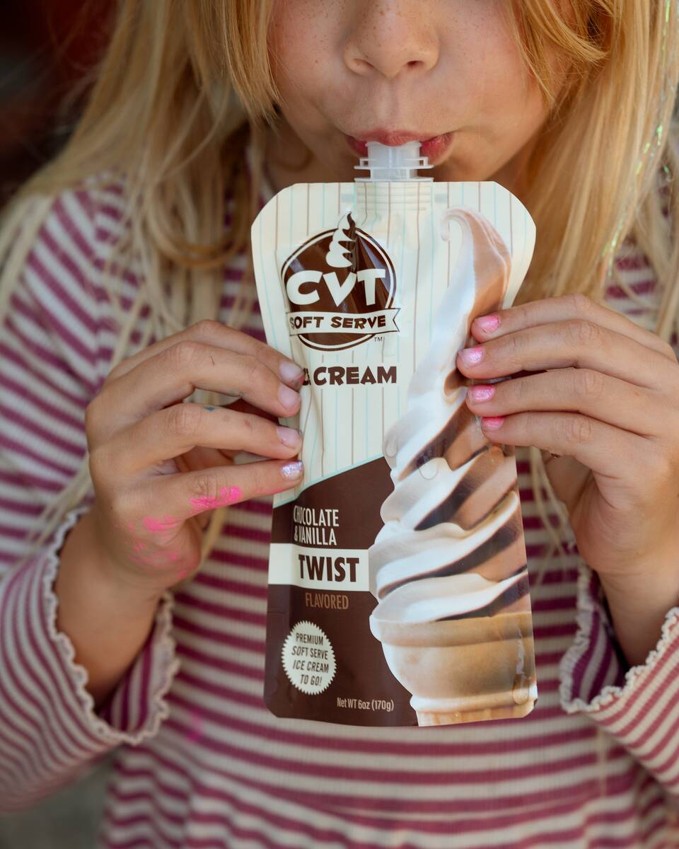 CVT soft-serve ice cream is now available in pouches. (CVT)