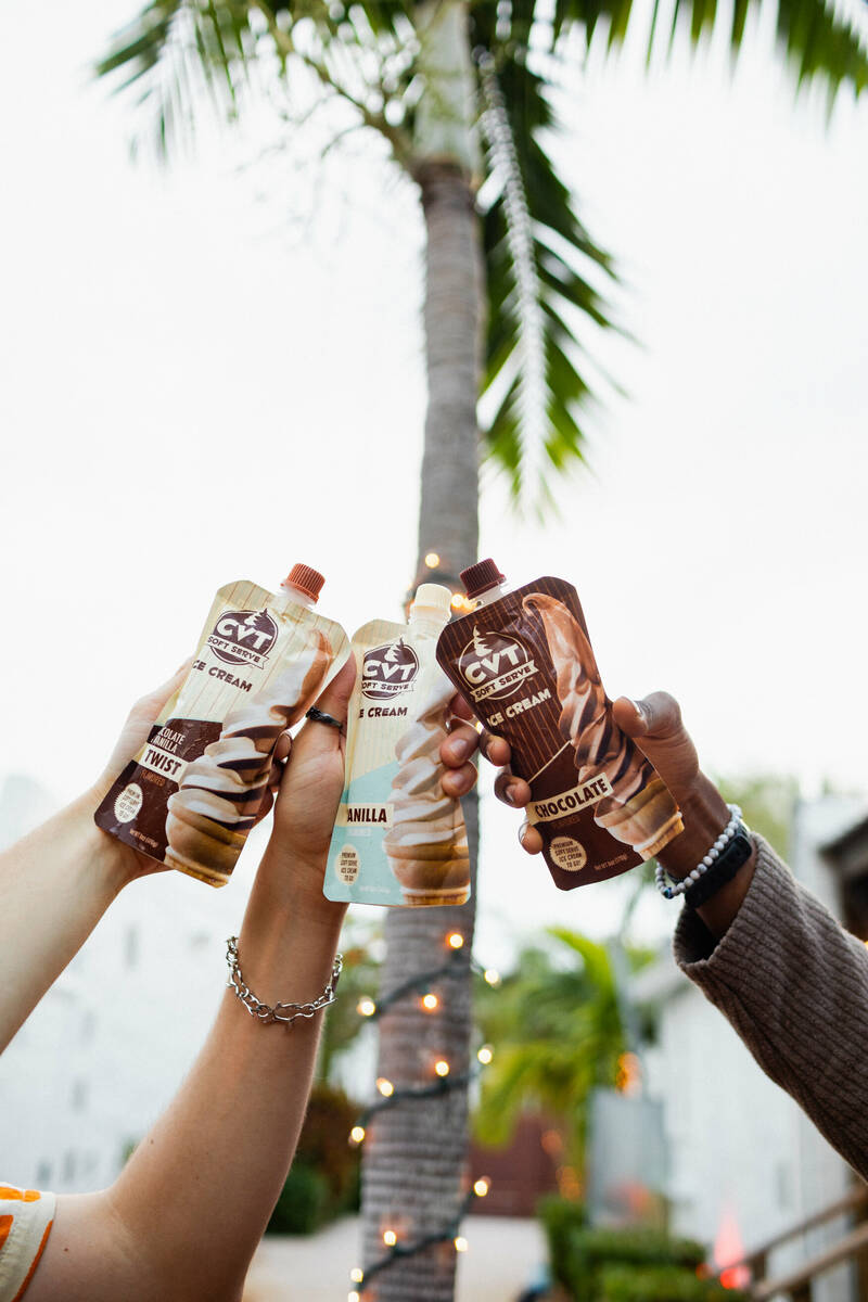 CVT soft-serve ice cream is now available in pouches. (CVT)