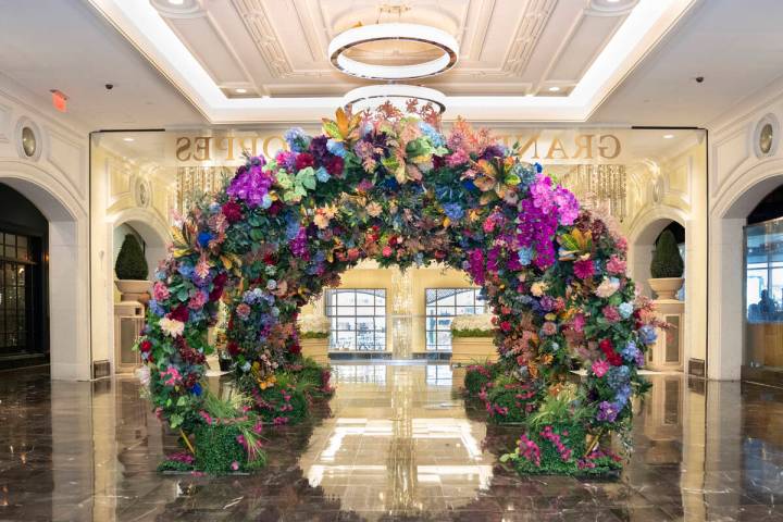 The "Amore in Fiore" art installation is on display through Aug. 2. (Grand Canal Shoppes)