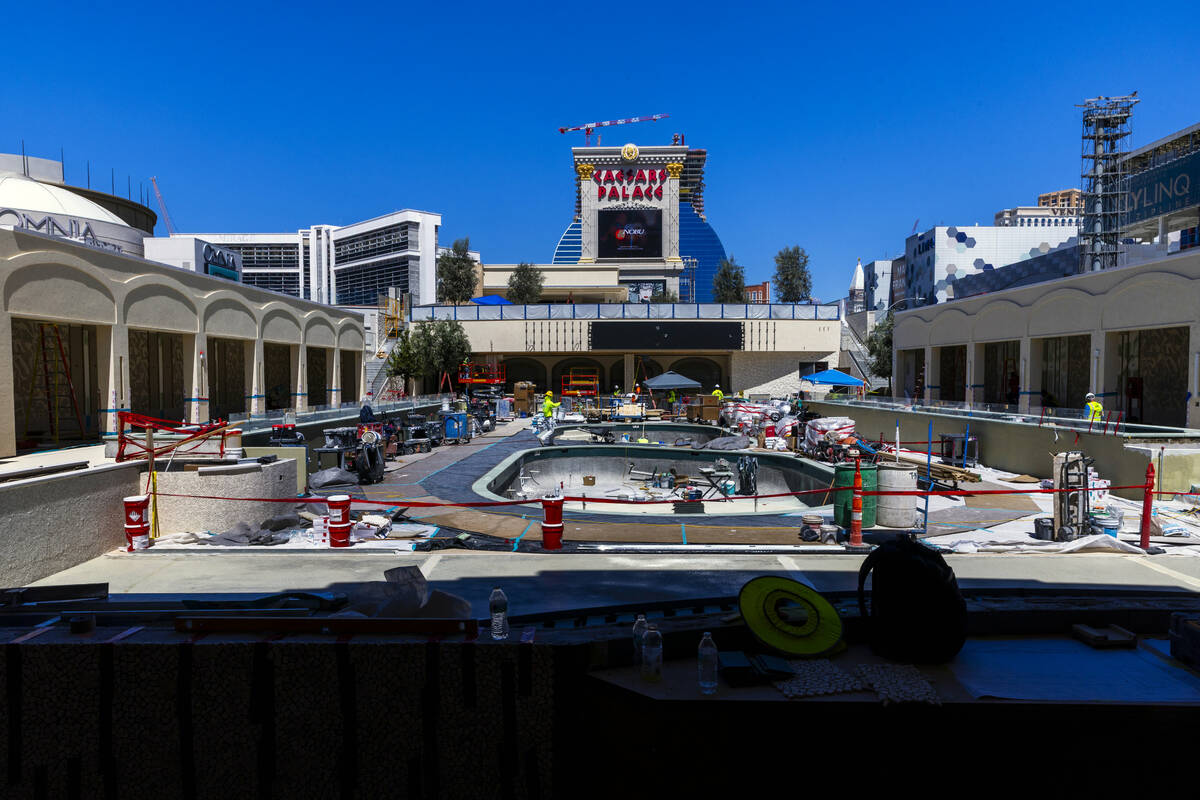 Several pools, cabanas, bars and a restaurant space up top are being completed as construction ...
