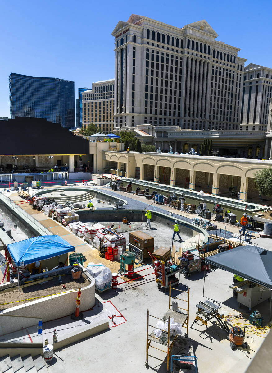 Several pools are being completed as construction continues on the new Omnia Dayclub at Caesars ...