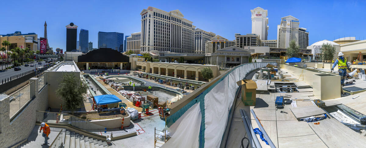 A stitched panoramic as construction continues on the new Omnia Dayclub at Caesars Palace on We ...