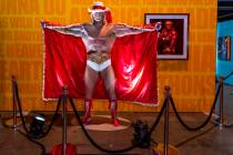 A life-sized Hulk Hogan replica is apart of a display for him within WWE World at the Las Vegas ...