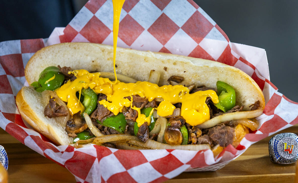 A Pop's Philly cheesesteak is one of the new items available from the concessions at the L ...