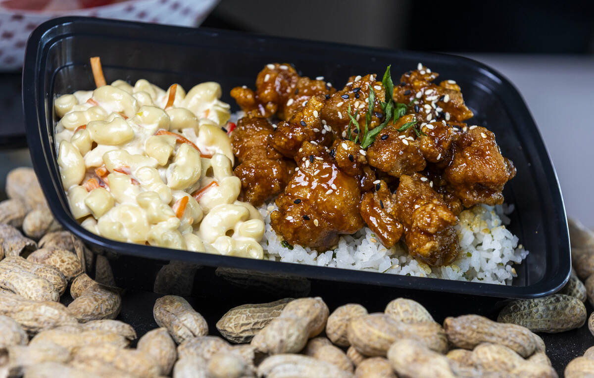 A chicken teriyaki is one of the new "Island Eats" items available from the concessio ...