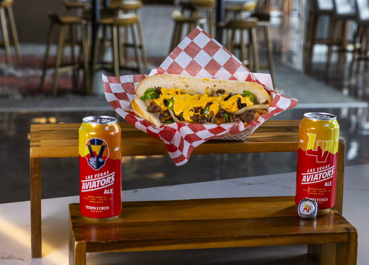 A Pop's Philly cheesesteak is one of the new items available from the concessions at the L ...
