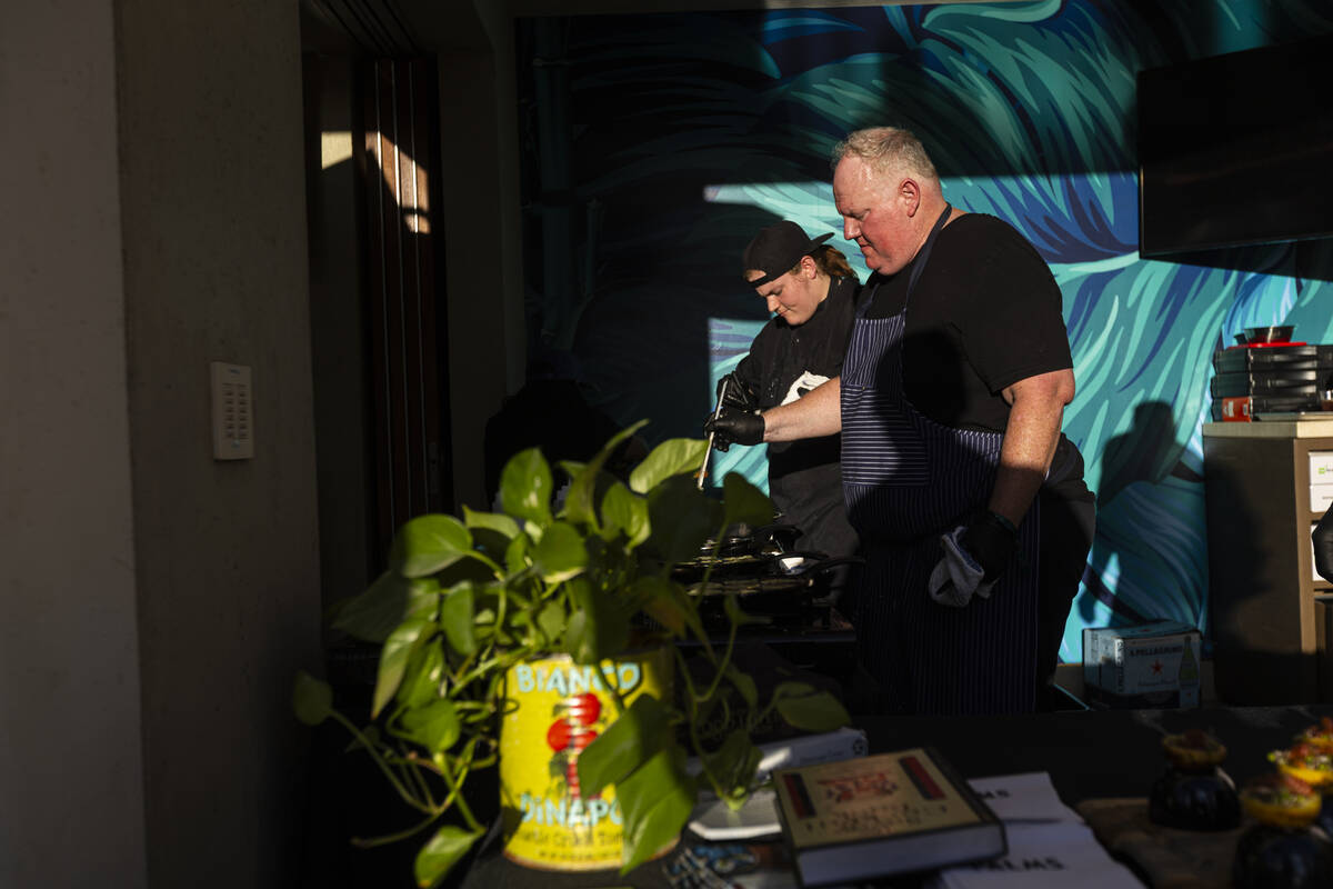 Chef James Trees prepares za’atar banh khot with tomato raita and New Zealand lamb tarta ...