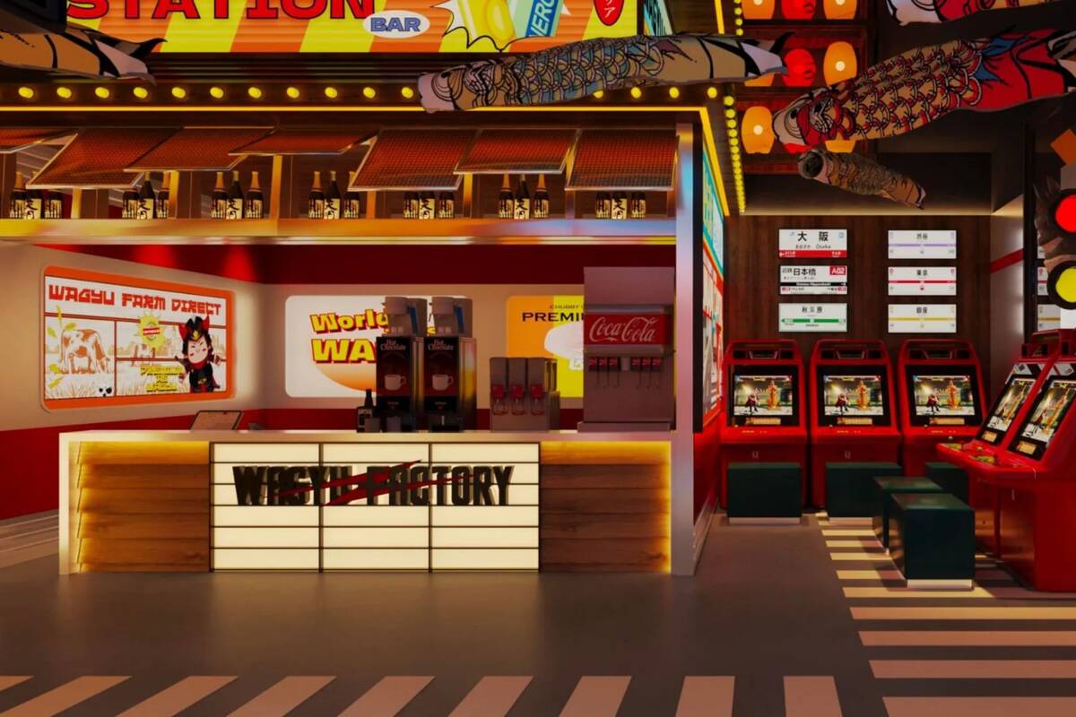 A rendering shows the Las Vegas location of Wagyu Factory. (Chubby Group)