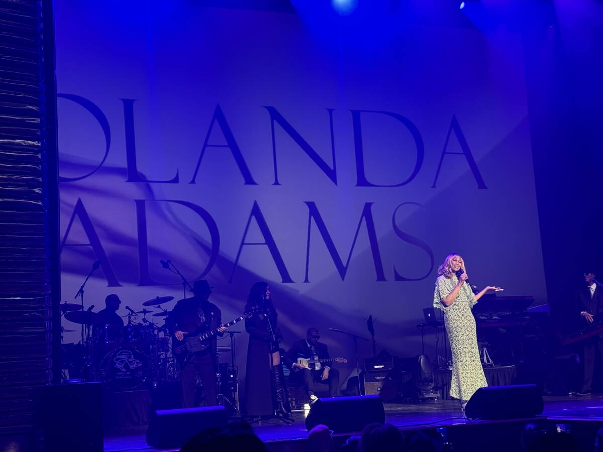 Yolanda Adams is shown in "Nothing But Hits" at Voltaire at The Venetian on Saturday, April 26, ...